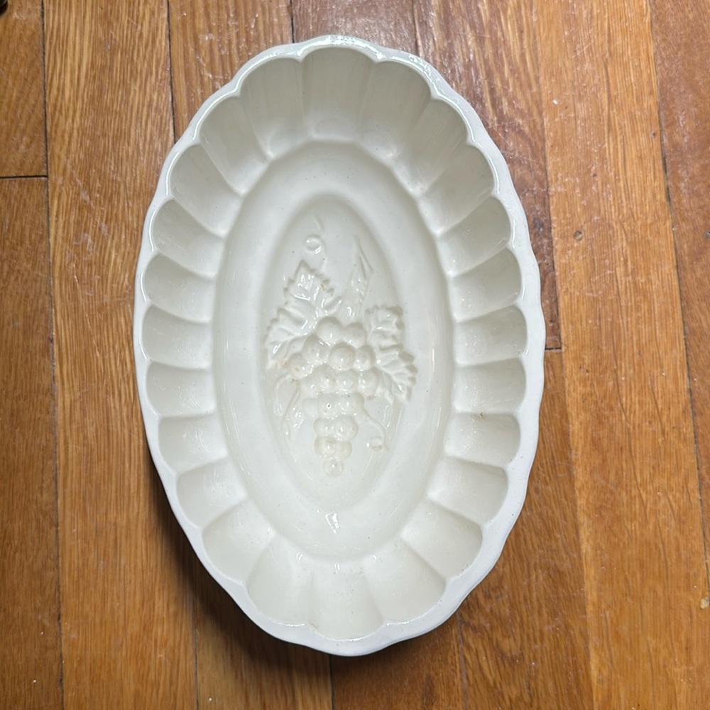 Vintage German Ceramic Mold Grape pattern